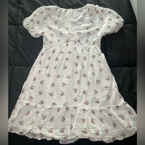 Altar'd State Dresses & Skirts - Altar’d State Floral White Dress with Pink Accents, Size XS